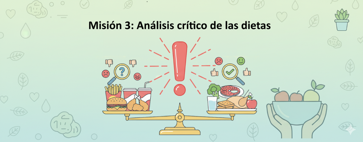 Una balanza de una diera de comida rápida comparada con una dieta saludable